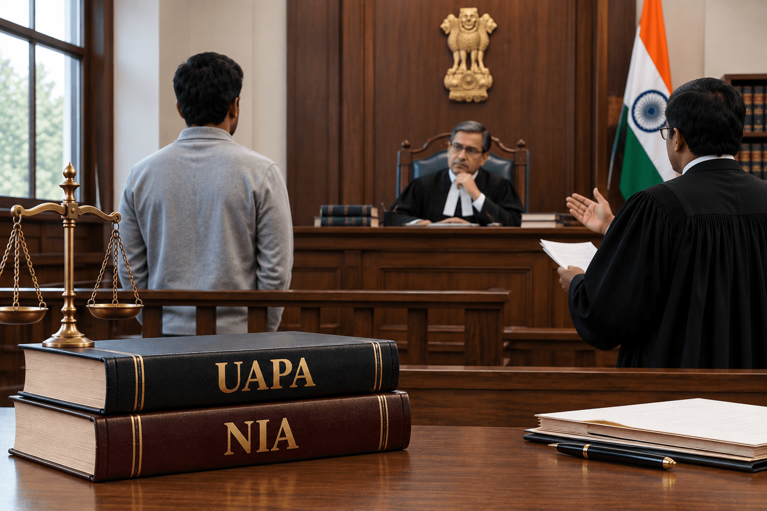 NIA Lawyer in Delhi / India , Charge-Sheet in an NIA Case , Bail in NIA cases , Advocate Rohit Dandriyal , Advocate Rohit Gour
